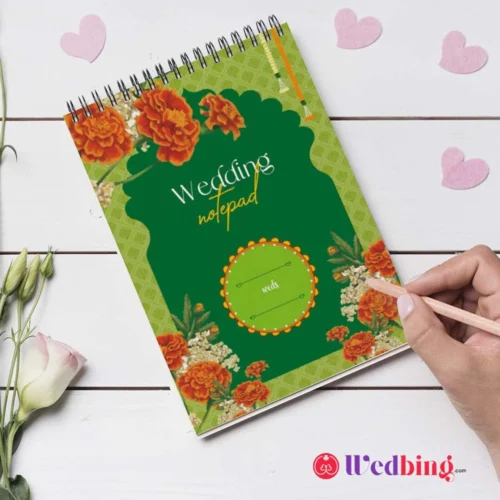 Traditional Marigold Wedding Notepad