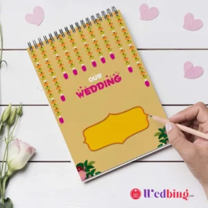 Wedding Notepad with Garland Theme