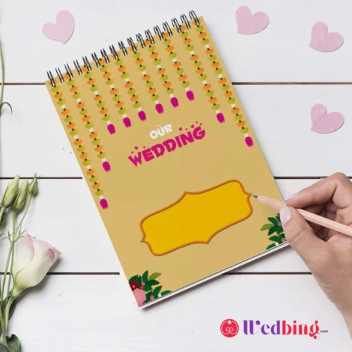 Wedding Notepad with Garland Theme