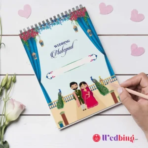 Vibrant Peacock Wedding Pad for Couples