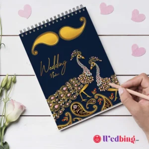 Royal Peacock Wedding Notepad